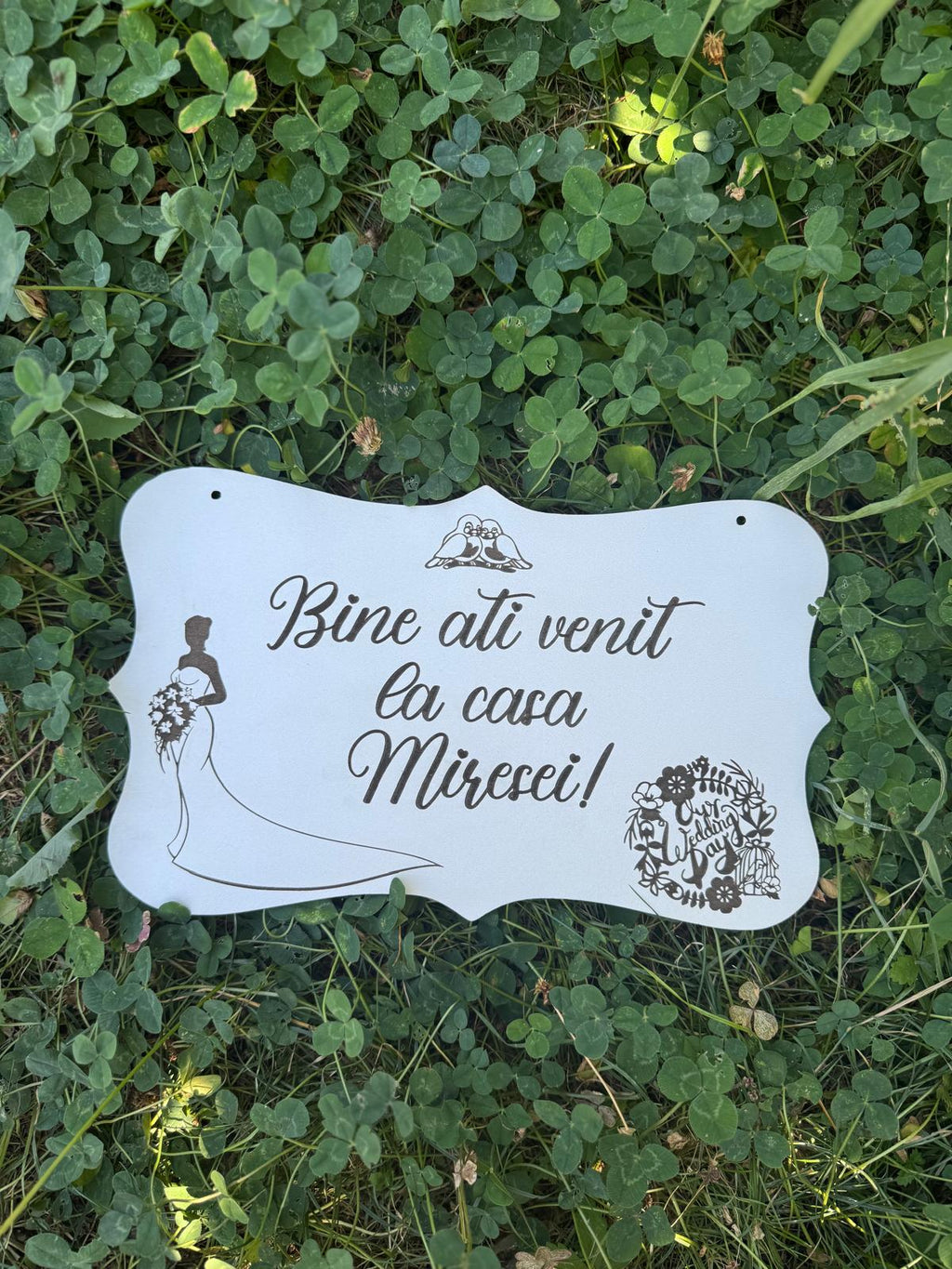 Plăcuță decorativă „Bine ați venit la casa Miresei!”