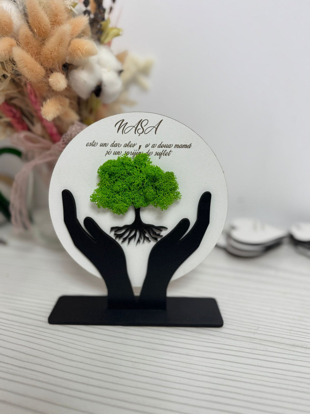 Decorațiune „Nașa” – Copacul Vieții cu licheni naturali stabilizați