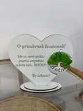 Decorațiune inimă „O primăvară frumoasă!” MAMA