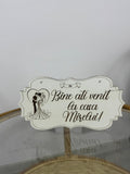 Plăcuță decorativă „Bine ați venit la casa Mirelui!”