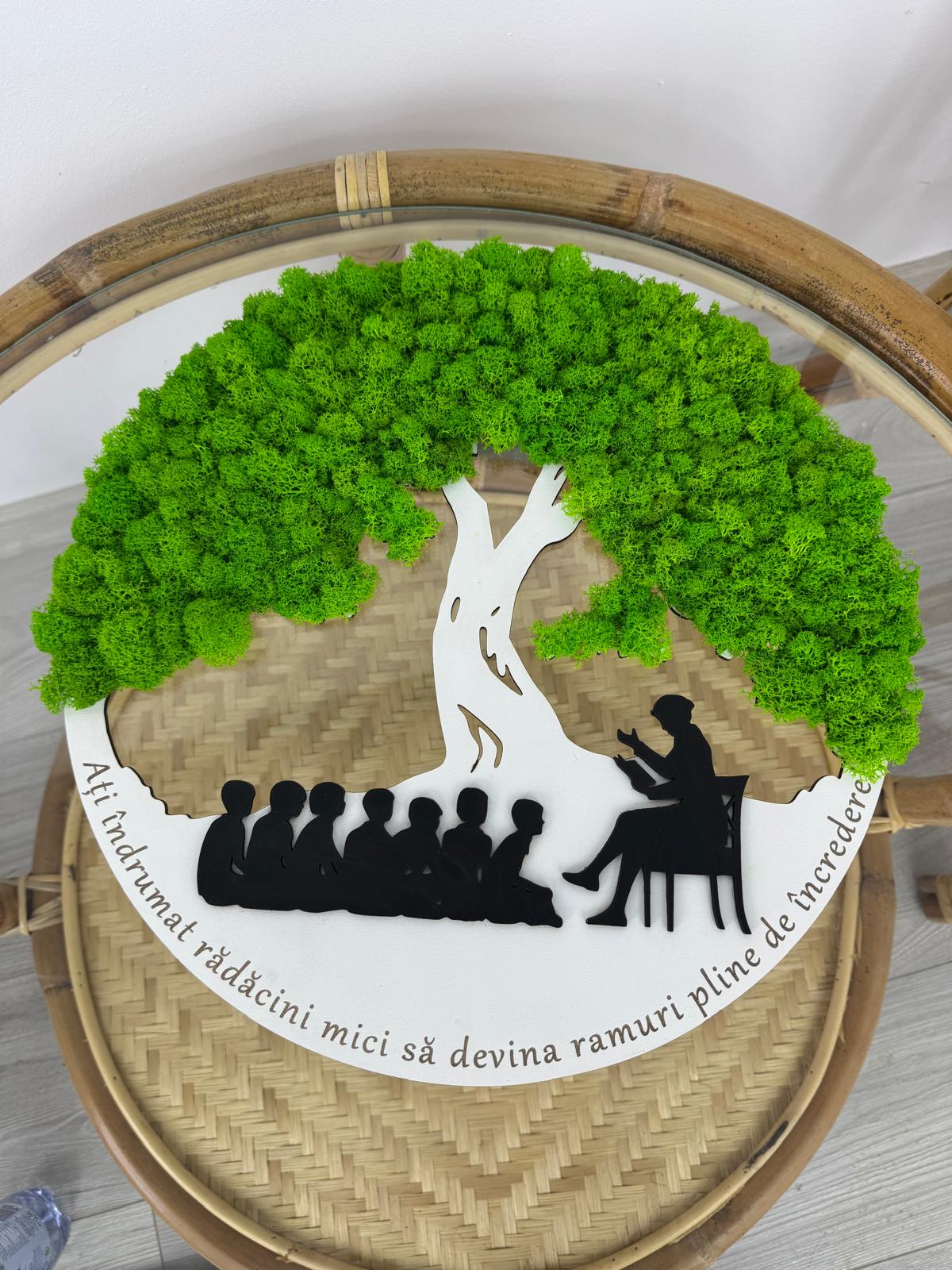 Tablou „Copacul vieții” cu licheni- Învățătoare/Educatoare/Profesoară