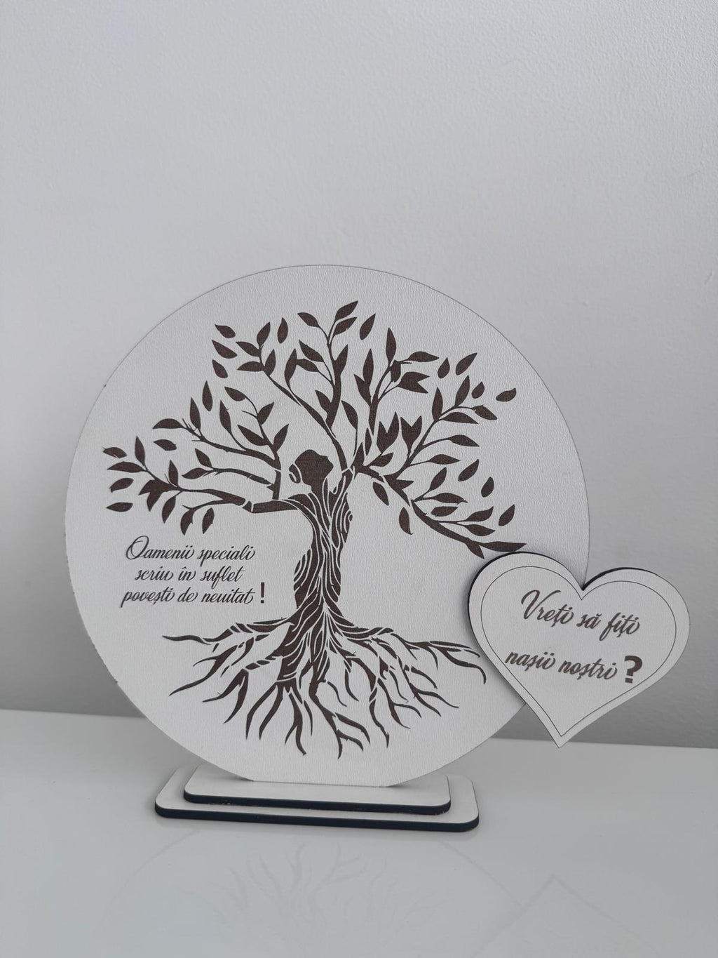 Decorațiune gravată - Cerere nași - Copacul Vieții