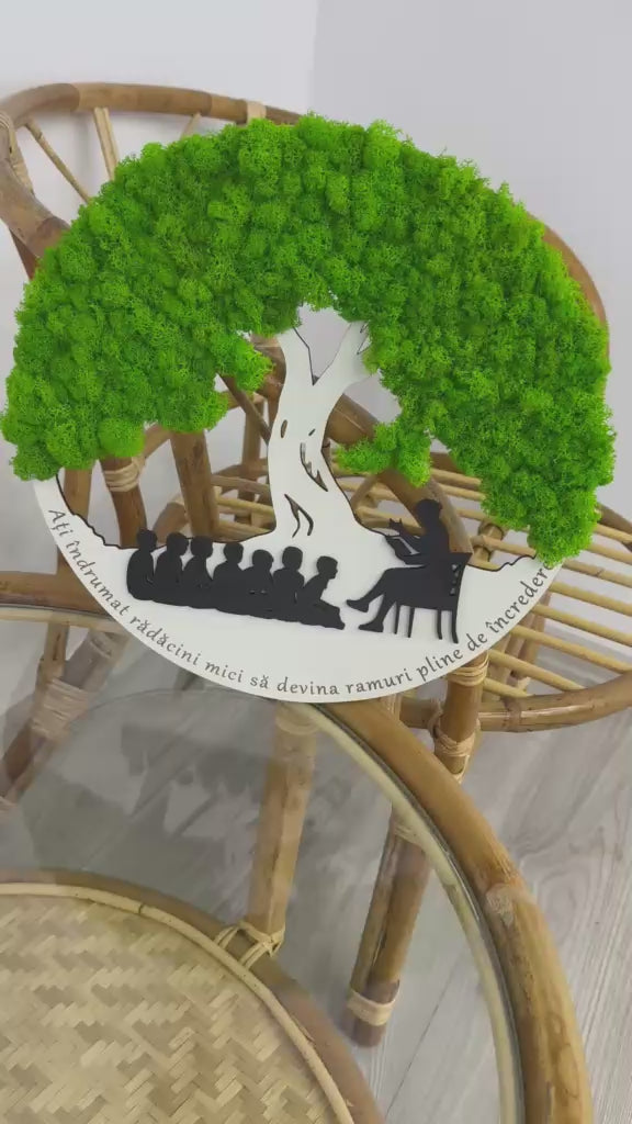 Tablou „Copacul vieții” cu licheni- Învățătoare/Educatoare/Profesoară